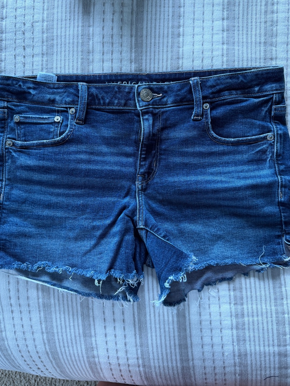 American Eagle Outfitters Dark Blue Denim Cutoff Shorts